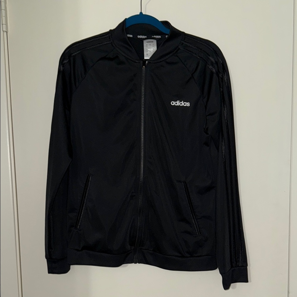 Adidas Black  Jacket with Ribbed Cuffs